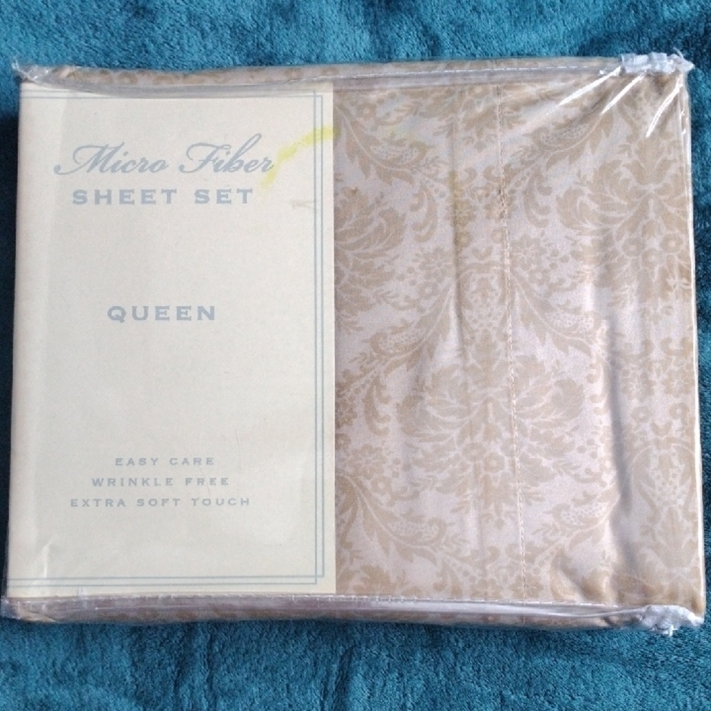 Micro Fiber Queen Sheet Set - Elegant Beige